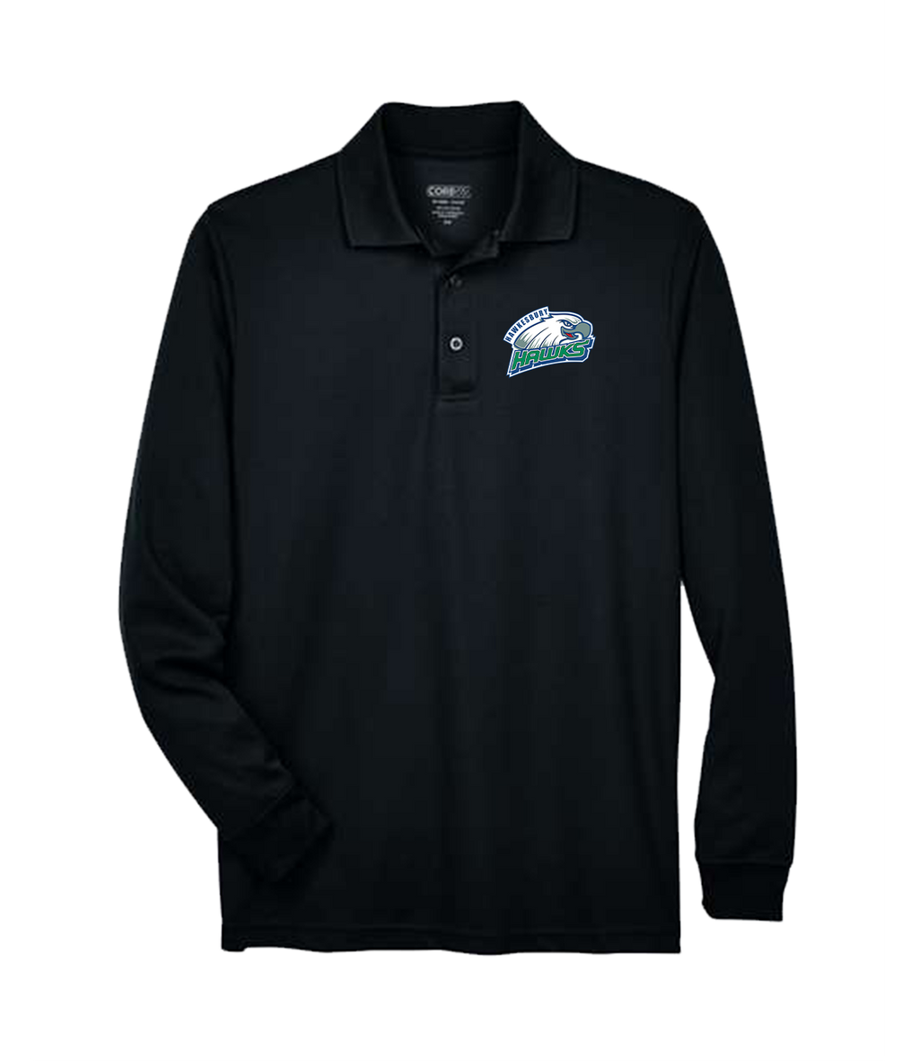 HAWKESBURY HAWKS PRINTED - CORE365 LONG SLEEVE POLO