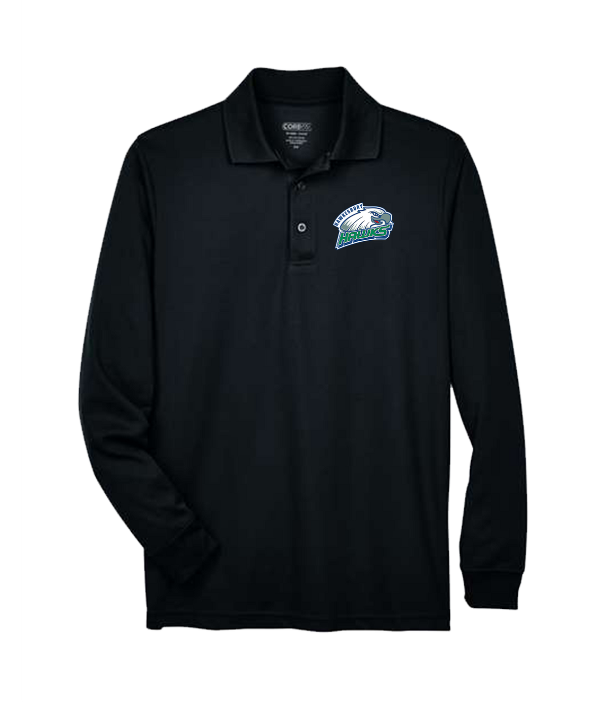 HAWKESBURY HAWKS PRINTED - CORE365 LONG SLEEVE POLO
