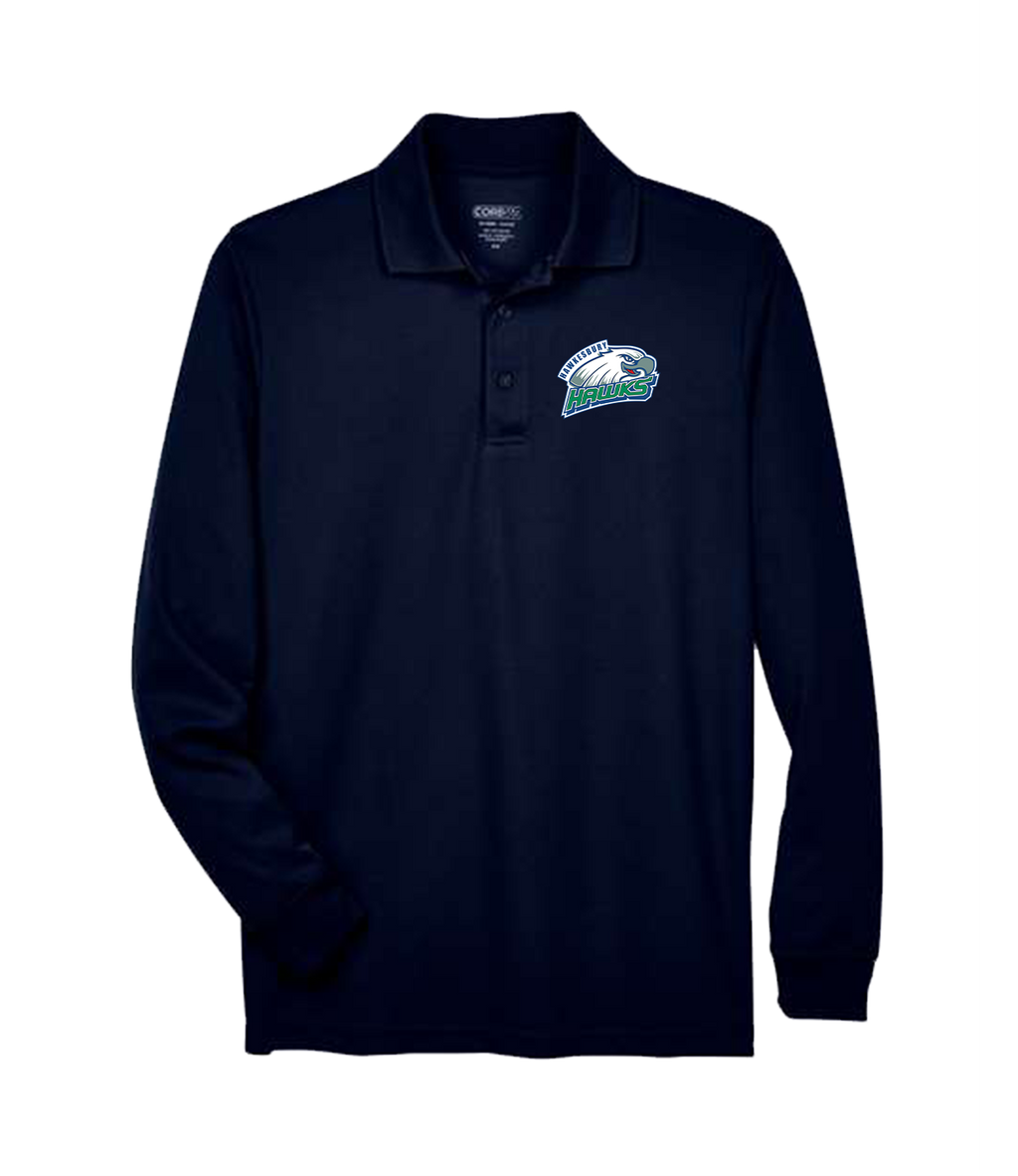 HAWKESBURY HAWKS PRINTED - CORE365 LONG SLEEVE POLO