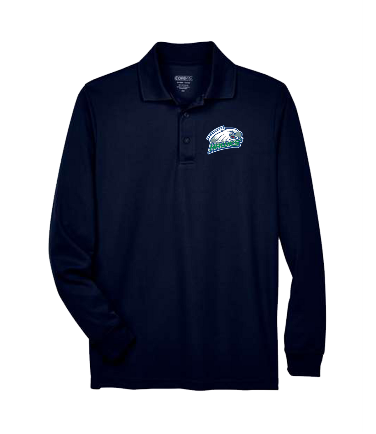 HAWKESBURY HAWKS PRINTED - CORE365 LONG SLEEVE POLO