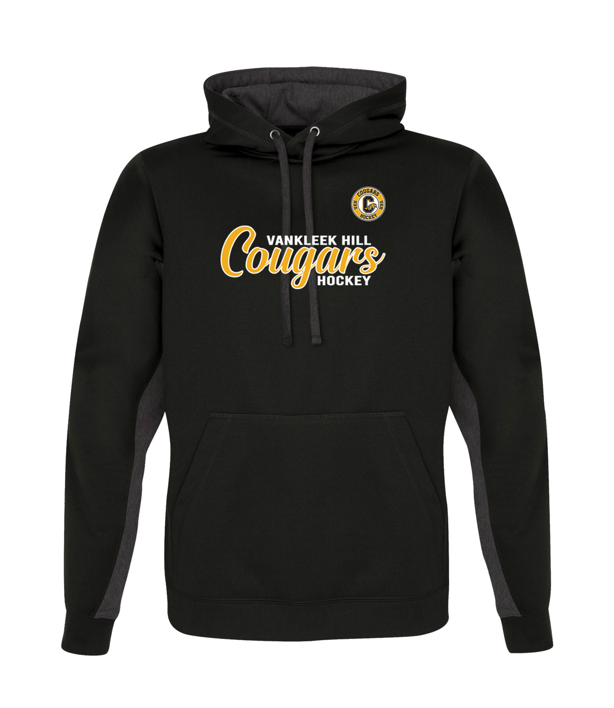 COUGARS PRINTED ''CURSIVE'' - 100% POLYESTER HOODIE